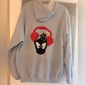 Men's F Bomb Music with headphone zipper hoodie